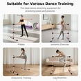 thumbnail image 4 of Ambifirner Double Ballet Barre Portable, 4ft Freestanding Dancing Barre with 3 Adjustable Heights, Wood Ballet Bar, Fitness Stretching Dancing Bar for Home, Gym, Dancing Room, 4 of 8
