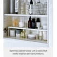 thumbnail image 2 of Yamazaki Home Medicine Cabinet Riser [Set of 2], White, Steel, Supports 4.4 pounds, 2 of 7