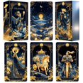 thumbnail image 1 of Baraja de Tarot Vzmeiyre Azul Celestial con Bordes Dorados, 78 Cartas, 1 of 7