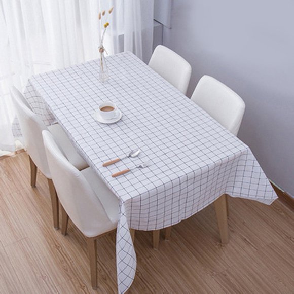 PVC Waterproof And Scald-proof Disposable Plastic Plaid Tablecloth