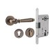 thumbnail image 4 of Cerradura de puerta Manija de puerta Reversible de latón de un solo lado Clásico 4 llaves Perilla de puerta Palanca de puerta, para dormitorio, puerta Marrón, 4 of 7