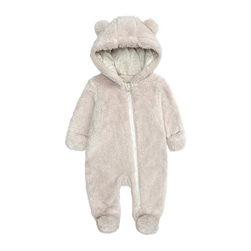 Baby Girls Onesie Jumpsuit Fleece Bunting Footed Snowsuit Soft