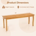 thumbnail image 3 of Gymax 47'' Long Patio Dining Bench w/ Slatted Seat Backless Wooden Picnic Bench, 3 of 8