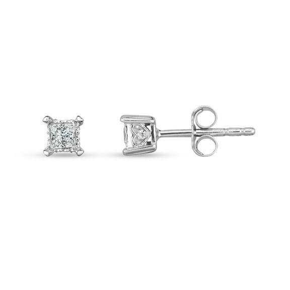 Diamaison 1/5 Cttw Natural White Diamond Stud Earrings for Adult in 14Kw Gold