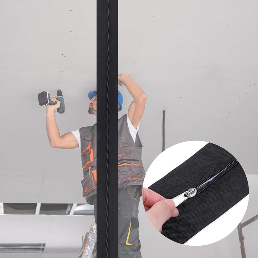 2 Roll Large Zipper for Barriers 7ft x 3in Zipper Door Tape for Greenhouse