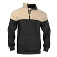thumbnail image 4 of ShomPort Casual Sweatshirt for Mens Half Zip Stand Collar Long Sleeve Quarter Trendy Sweater Color Block Pullover Blouses, 4 of 8