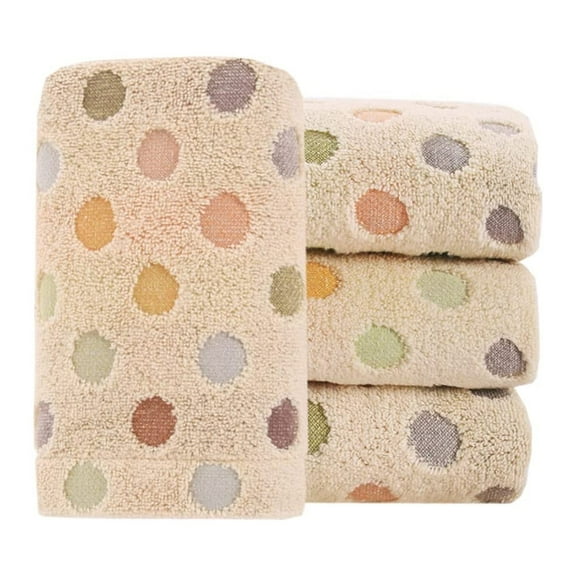 100% Cotton Hand Towels Colorful Polka Dot Pattern Soft Absorbent Towel 35*75CM Set of 4