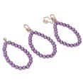 thumbnail image 4 of Pearl Beads Strands, Metal Buckle Polishing Process Shiny Pearl Bracelet Smoothing Round  For Mobile Phone Case For Bag For Keychain H22 Purple, 4 of 8