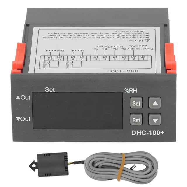 Controlador De Humedad, Higrómetro De Pantalla LED Controlador De Humidificación De Deshumidificación Digital 220VAC Para Suministros De Oficina