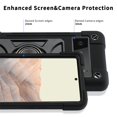 thumbnail image 5 of JTCASES for Google Pixel 6 Pro Case, Heavy Duty Protection Hybird PC Silicone 360° Rotating Ring Bracet Magnetic Car Mount Fully Coverage Slim Non-Slip for Google Pixel 6 Pro, Black, 5 of 7