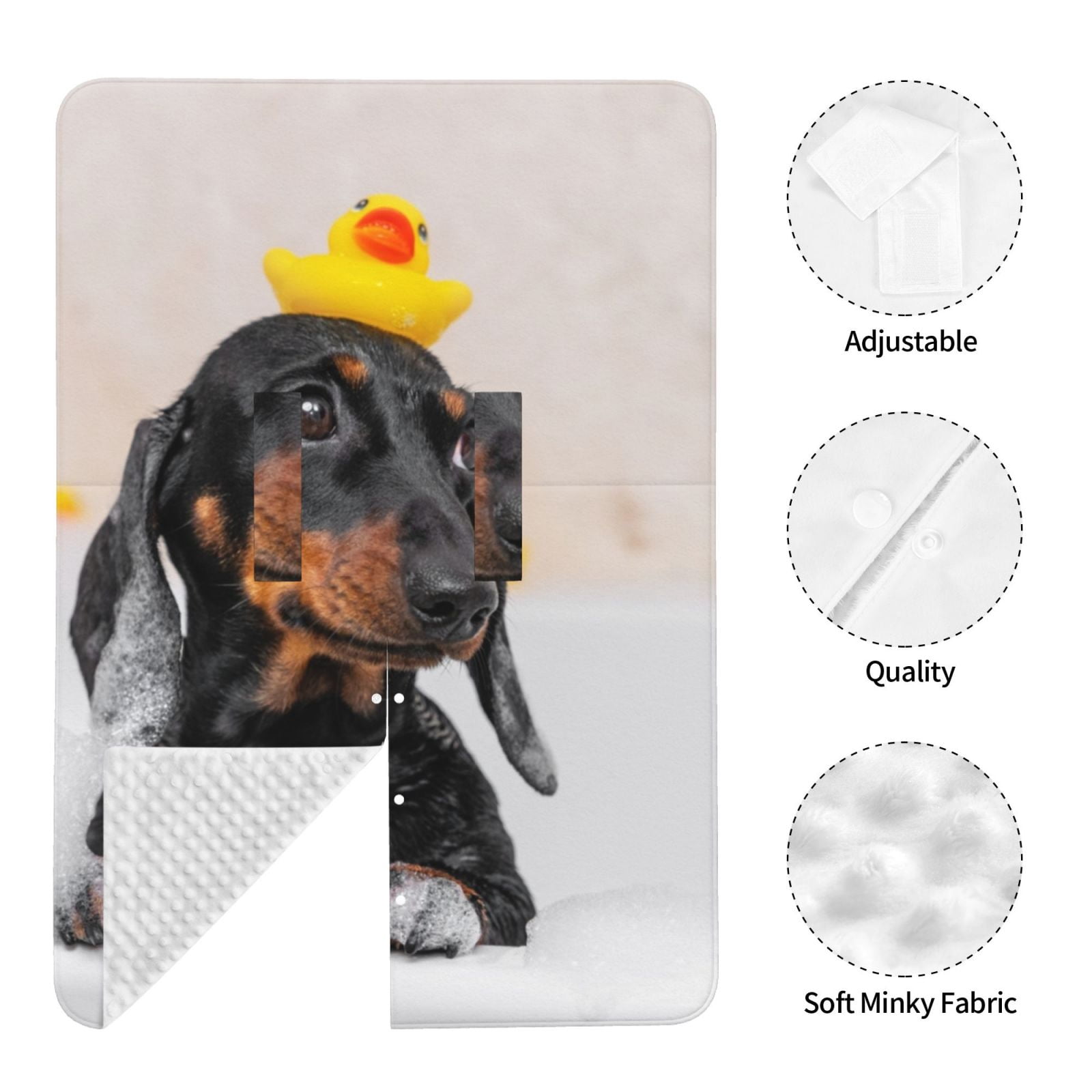 Naloa Dachshund Sitting in Bathtub Baby Car Seat Cover, Breathable Baby Carrier Cover, Multiuse Baby Carrier Cover & Nursing Breastfeeding Cover