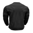 thumbnail image 5 of Men Autumn Solid Color Button Up Long Sleeve Round Neck T Shirt Men's Base Shirt Collar Top Mens Sweatpants with Pockets Tall Size Shirts for Men T Shirts for Men Tall Short Sleeve T Shirts for Men, 5 of 7