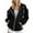 Black, variant on Womens Zip Up Hoodies Long Sleeve Oversized Sweatshirts Fleece Y2K Jacket Pockets 2025 Fall Outfits Fashion Clothes