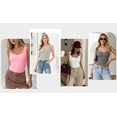 thumbnail image 6 of MOYIKO Tank Tops for Women Sleeveless Square Neck Ribbed Slim Fitted Summer Trendy T Shirts Basic Tees, 6 of 8