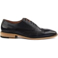 thumbnail image 2 of JUSTINREESS Aster Men's Pointed Toe Brogue Smart Shoes In Navy Size 9, 2 of 6
