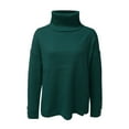 thumbnail image 2 of Vedolay Women's 2023 Tops Womens V-Neck Long Sleeve Ribbed Knit Sweaters Pullover Loose Fitting Tops,Army Green XL, 2 of 4
