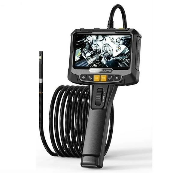 360 ° rotating dual-lens endoscope, 3.9MM 5-inch IPS endoscope inspection camera, automotive mechanical industrial endoscope