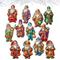 thumbnail image 2 of Colorful Santa Decorative Wooden Clip-on Ornaments Set of 12 by G. Debrekht - Christmas Decor - 8090050C-S12, 2 of 9