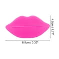 thumbnail image 4 of Unique Bargains 1 Pc Portable Silicone Facial Cleansing Brush Lip Shape 3.35"x1.77"x0.91" Rose Red, 4 of 7