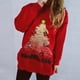 thumbnail image 5 of Suéter de mujer 2024 Suéter de vacaciones Suéter de lentejuelas hecho a mano Árbol de Navidad Pequeño ciervo Bordado Suéter grueso cálido de gran tamaño, 5 of 5