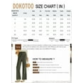 thumbnail image 6 of DOKOTOO Corduroy Pants for Womens Casual High Waisted Drawstring Wide Leg Pants Trousers with Pockets, 6 of 7