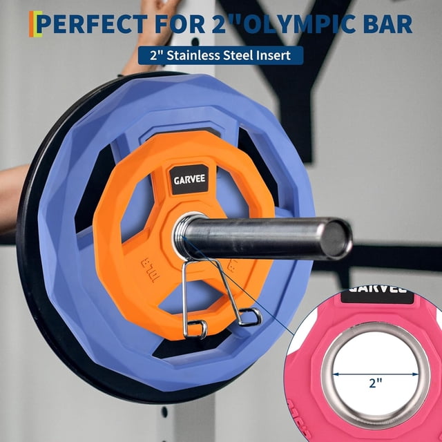 Royalbelle Blue Color Rubber Coated Weight Plates, Cast Iron for Weightlifting