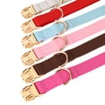 thumbnail image 5 of Didog Soft Leather & Nylon Dog Collar Personalized Pet ID Name Number Tag Engraved S-L, 5 of 16