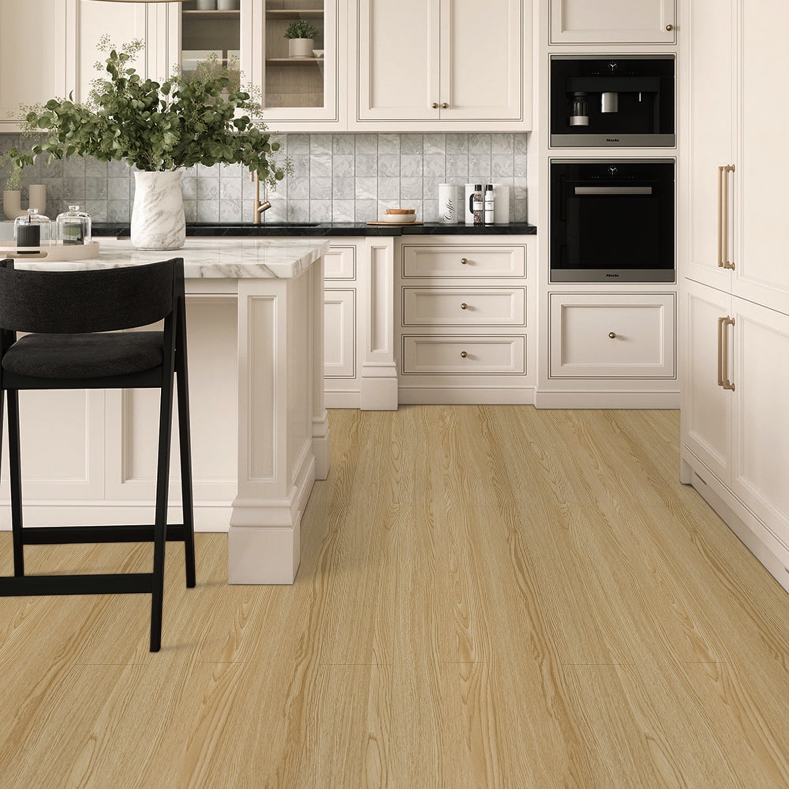 (2 pack) UMIGGEE Peel and Stick Vinyl Flooring Roll 23-in x 196-in/31 Sq.Ft Thicken Self-Adhesive Vinyl Wood Grain Floor Wear-Resistant Easy DIY Install Home Decor