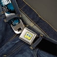 thumbnail image 2 of Nickelodeon Belt, Seatbelt Buckle Belt, Spongebob Patrick Gary the Snail Flowers Black Blue White, 30 to 44 Inches, 2 of 9