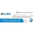 thumbnail image 3 of Multicontacto KELEK Blanco con 4 Salidas 127AC, 3 USB-A, 1 USB-C y Supresor de Picos con Extensión F, 3 of 3