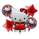 thumbnail image 4 of Juego de decoración con globos para fiesta de cumpleaños de niña con temática de Hello Kitty de Sanrio, vajilla desechable, fondo con bandera para baby shower, 4 of 4