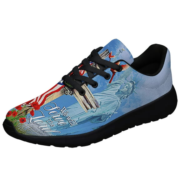 Jesus Cross As For Me And My House We Will Serve The Lord Shoes Sneakers Black Size 3.5