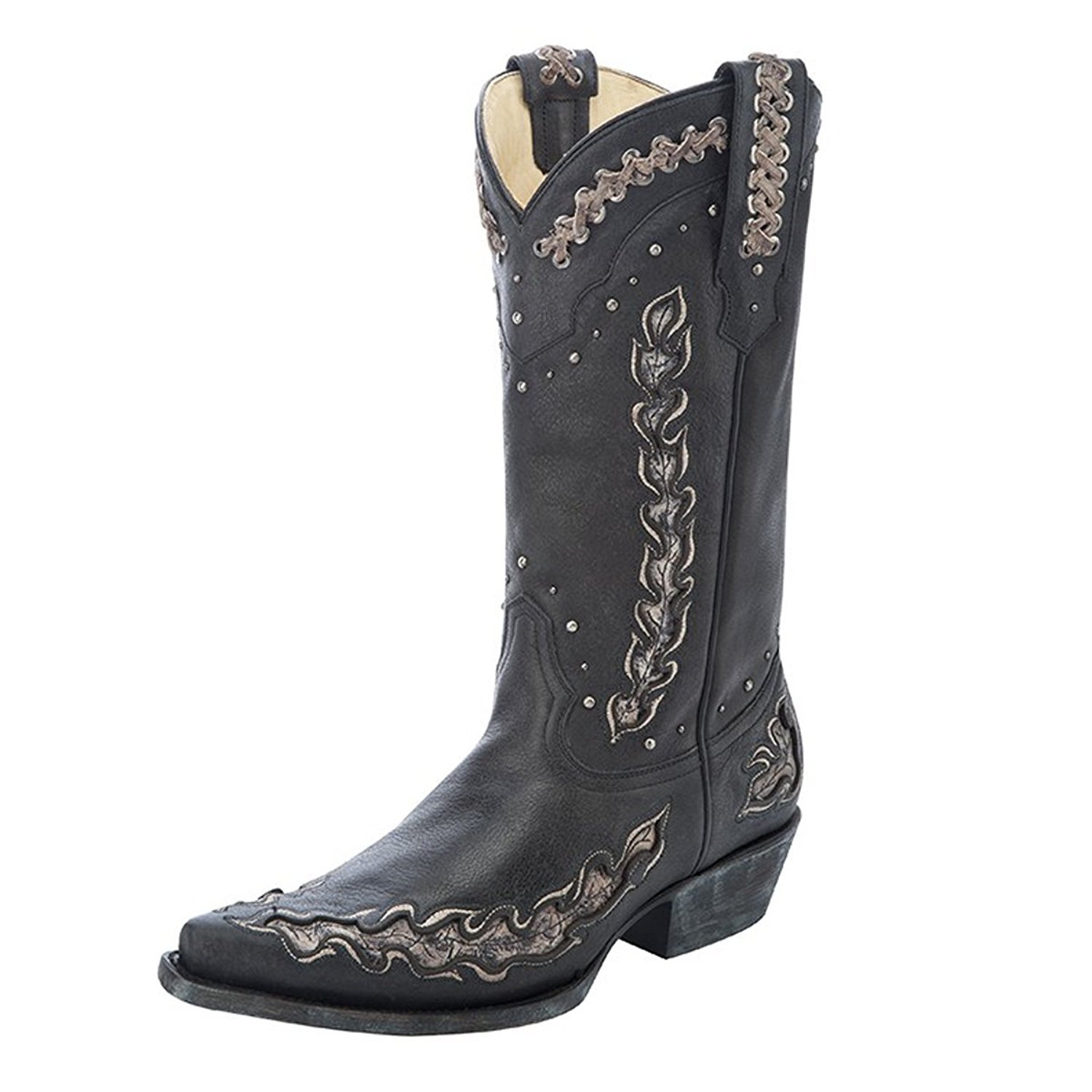 corral black bone inlay boots