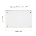 thumbnail image 2 of Uxcell 2.2" x 3.2" Acrylic Picture Frame Magnetic Photo Frames Display Double Sided, Clear 3 Pack, 2 of 7