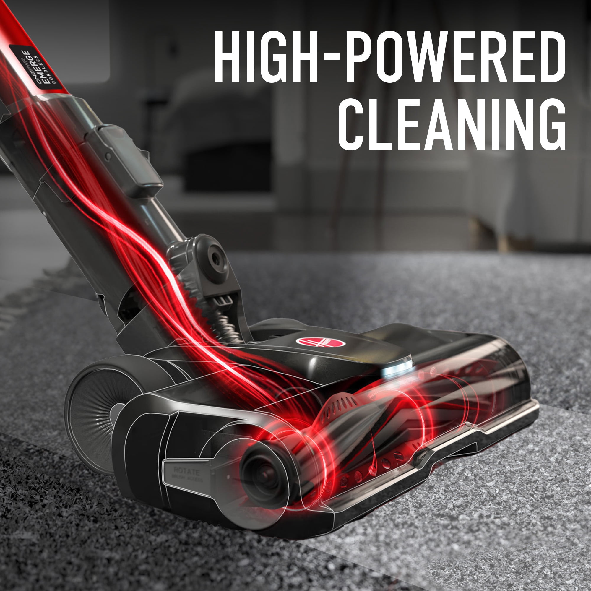 Hoover ONEPWR Emerge Essentials, Cordless Stick Vacuum Cleaner, Carpet, Hard Floor, Upholstery, Pet Hair, Removable Hand Vacuum, 45 Min. Run Time, for Home Use, BH53610V