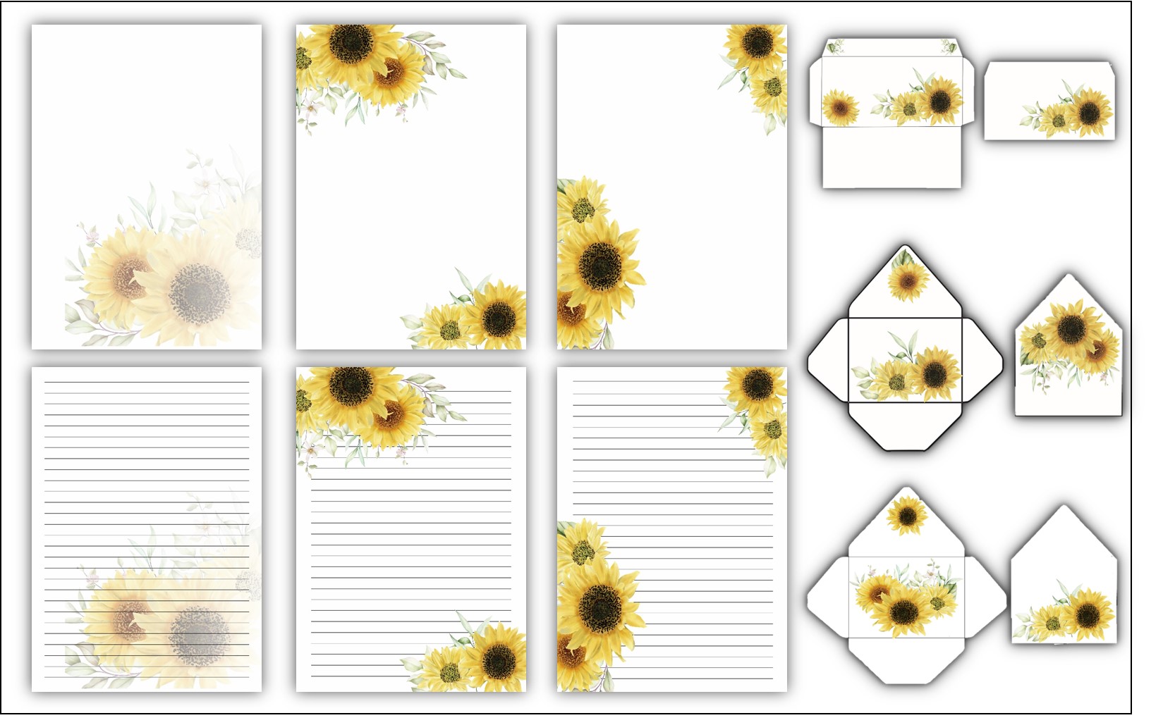 stationery letter sheets for inmates a5 a4 ruled and unruled writing paper thinking of you design unlimited print ready to print stationery paper and envelope liner set fsp03 walmart com