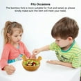 thumbnail image 4 of senveriont 2Pcs Bamboo Fork Household Adult Children Fruit Forks Flatware Tableware, 4 of 6