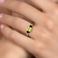 thumbnail image 4 of Gem Stone King 10K Yellow Gold Canary Mystic Topaz and Black Onyx Engagement Ring for Women | 2.00 Cttw | Oval 8X6MM | Gemstone November Birthstone | Size 5, 4 of 6