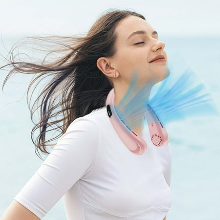 

Fanshiluo Portable Fan Adjustable Bladeless Fan USB Rechargeable Leafless Hanging Fan Outlet Flexible Hose Hands