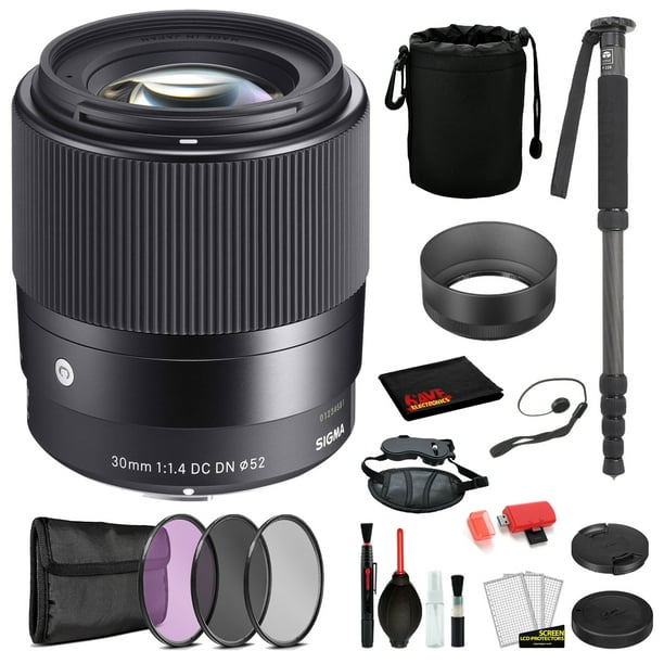 Sigma 30mm F 1 4 Dc Dn Contemporary Lens For Sony E Mount With Bundle Package Deal Kit Includes Pro Series Monopod 3pc Filter Kit More Walmart Com Walmart Com Sigma 30mm F 1 4 Dc Dn Contemporary Lens For Sony E Mount With Bundle Package Deal Kit Includes Pro Series Monopod 3pc Filter Kit More Walmart Com Walmart Com