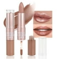 thumbnail image 2 of 2 in 1 Light Pink Glitter Shimmer Shiny lipstick & Liquid Lip Gloss, Metallic Dual Ended Lipstick with Hydrating Lightweight Formula, Shiny Glossy Lip Stick Makeup for Women stay on all Day (C), 2 of 9