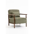 thumbnail image 5 of Leumius Storage Chair, Mid Century Modern Accent Chair with Solid Wood Frame, Upholstered Living Room Chairs with Waist Cushion, Reading Armchair for Bedroom Sunroom Green, 5 of 9