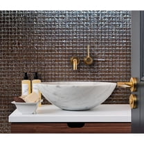 Apollo Tile 5 Pack Silver 11.7-in. x 11.7-in. Polished Glass Mosaic Tile (4.75 Sq ft/case)