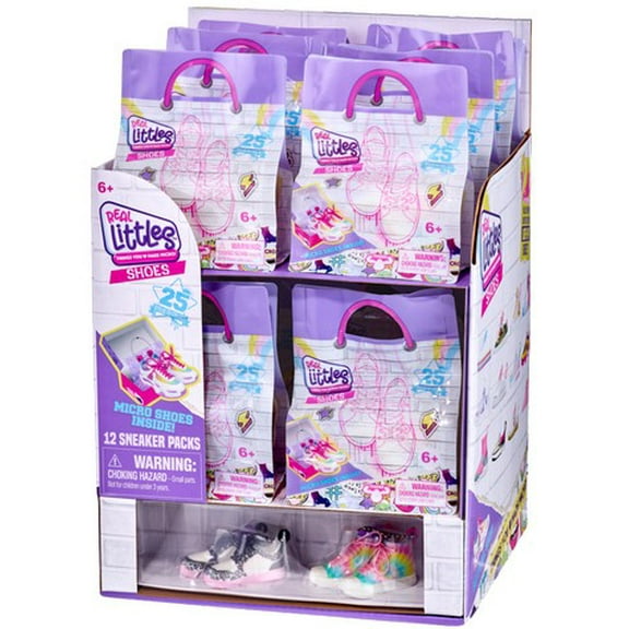 Moose Toys Shopkins Real Littles Sneakers Mystery Box Doll Accessories (12 Pack)