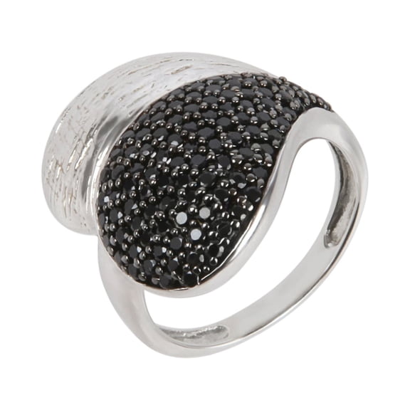 925 Sterling Silver Black Spinel Ring