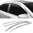 thumbnail image 2 of Ikon Motorsports Tape on Window Visors Compatible with 2013-2017 Honda Accord Sedan ABS Chrome Rain Guards Side Window Wind Deflectors 4PCS, 2 of 4