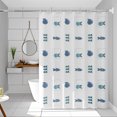 thumbnail image 1 of Waterproof shower curtain conch fish single curtain without rod width 120*height 200 (with hanging ring), 1 of 1