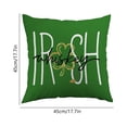 thumbnail image 3 of St Patricks Day Gnomes Throw Pillow Covers 18x18 Green Lucky Shamrock Decorative Pillow Cover St. Patrick's Clovers Bow Hat Cushion Cases Spring Rustic Outdoor Pillowcase for Couch Sofa, 3 of 6