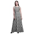 thumbnail image 1 of Bimba Robe Longue Sans Manches Imprimée Ikat pour Femmes Style Chic Maxi-Robe-X-Grand, 1 of 5
