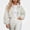 White, variant on Cropped Jacket for Women's, Loose Fit Long Sleeve Zipper Lightweight Fall Casual Windbreaker Jacket White 2XL